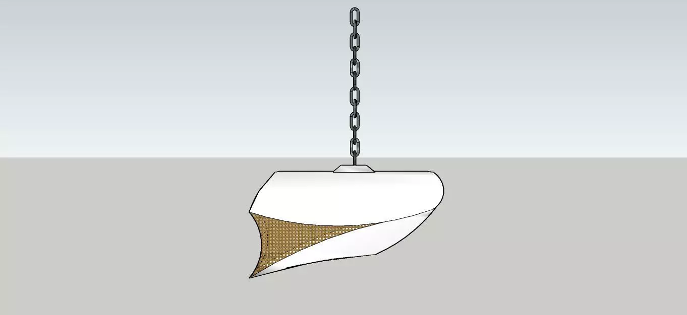 Traditional Hanging Lamp 3D model_1