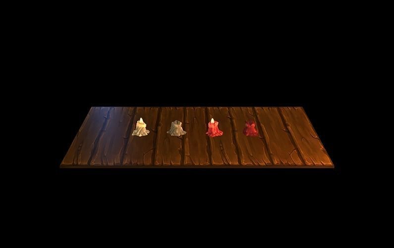 Low Poly Candles set of Low-poly 3D model_5