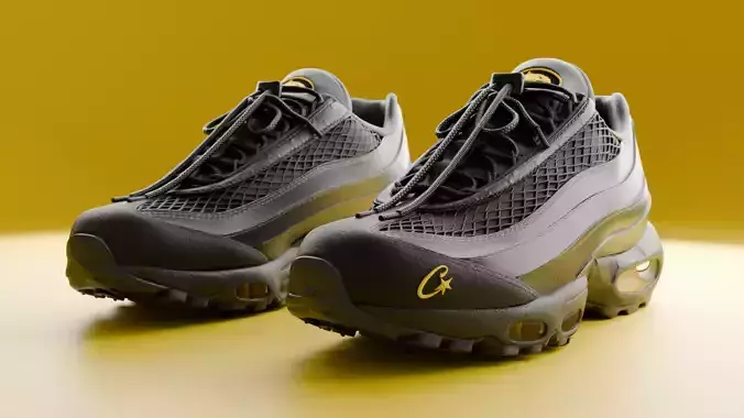 Corteiz x Nike Air Max 95 Black and Yellow colorway