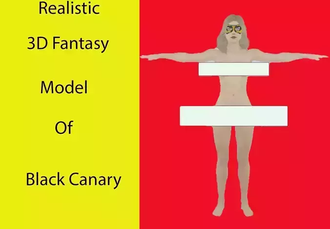 Black Canary Low-poly 3D model