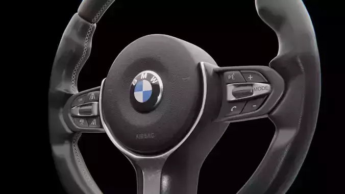BMW M Sport Steering Wheel 3D model