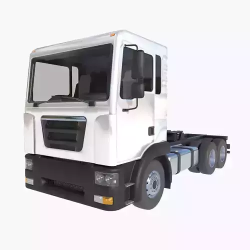 3-axle truck tractor 3D model