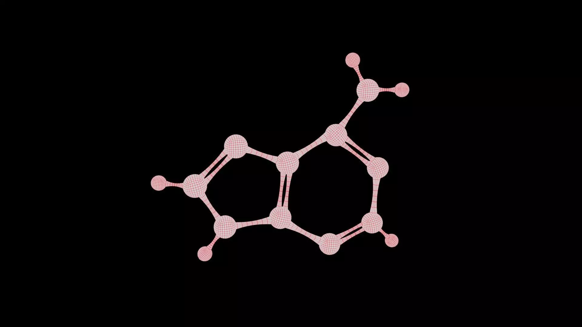 Adenine Molecule Low-poly 3D model_7