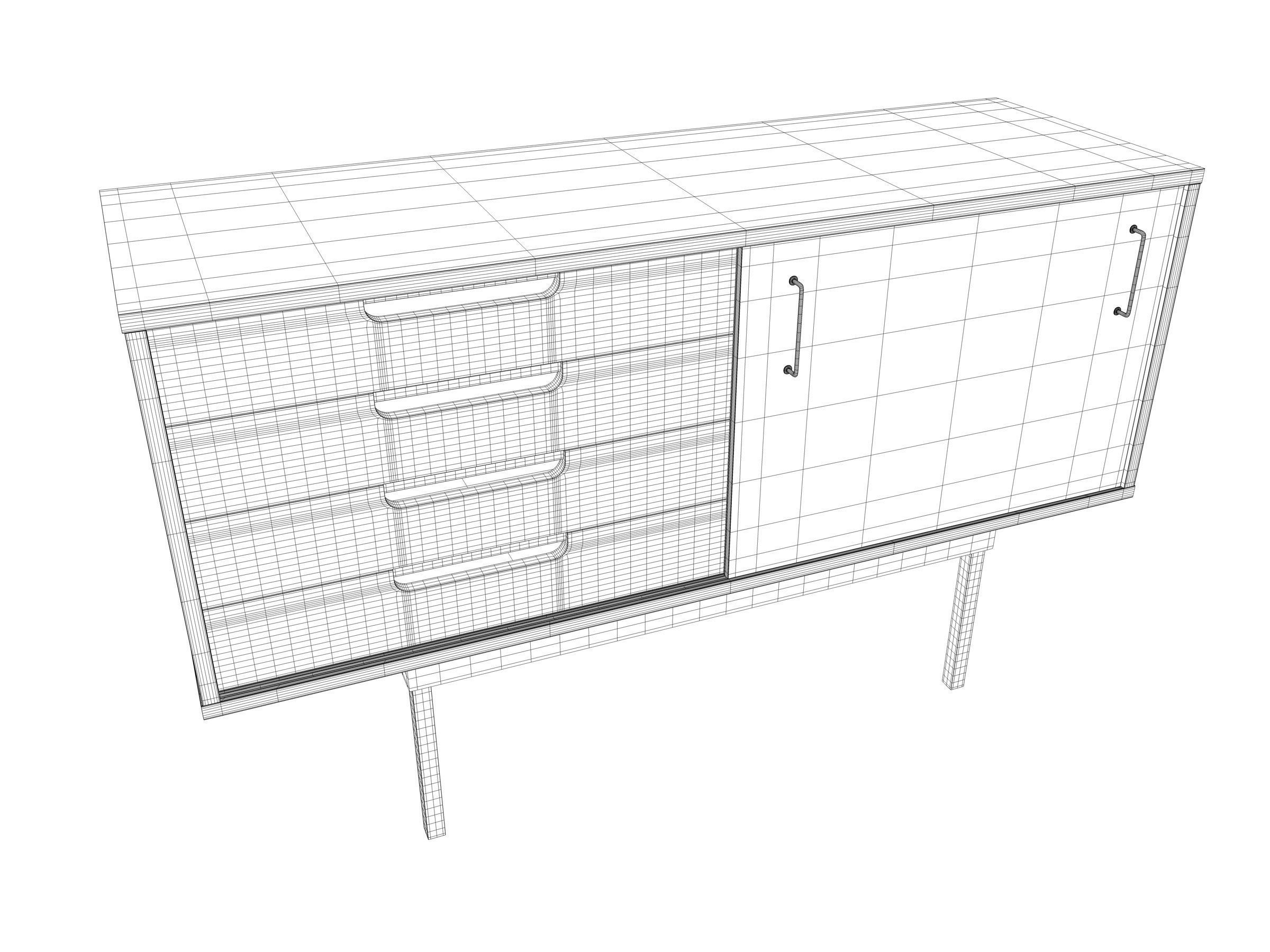 Cabinet by Pierre Guariche 3D model_2