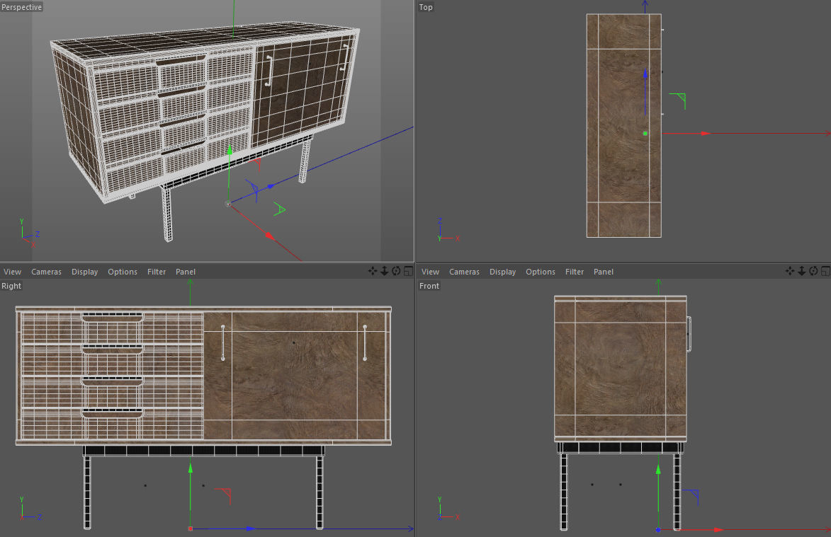 Cabinet by Pierre Guariche 3D model_1