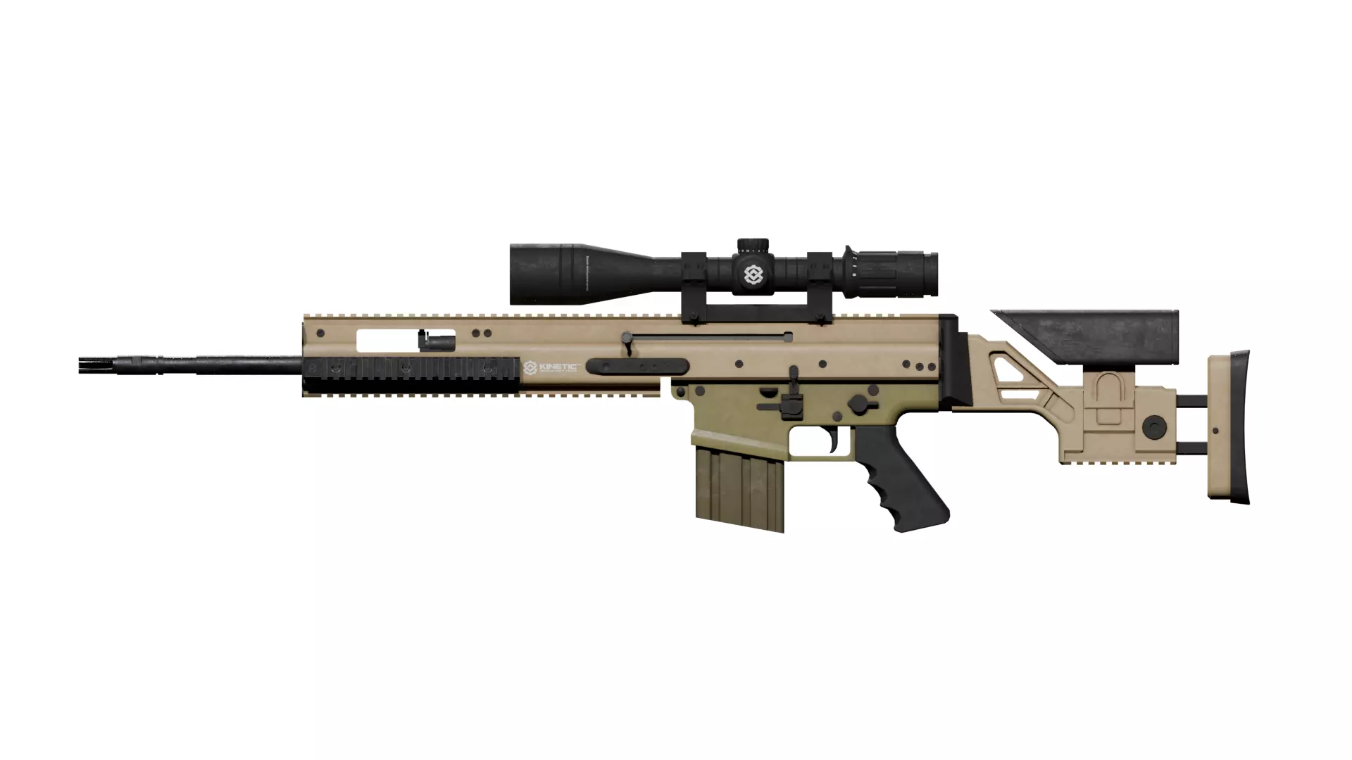 Scar20 gun Low-poly 3D model_3