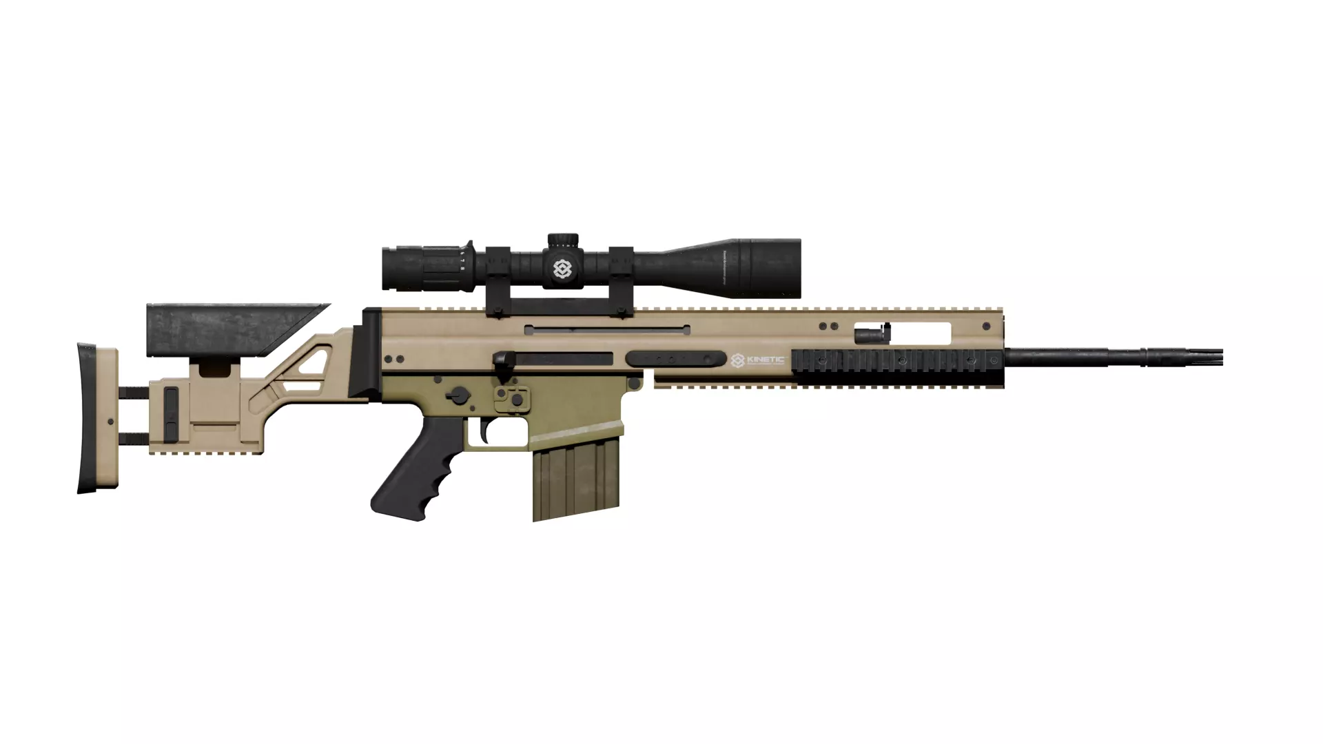 Scar20 gun Low-poly 3D model_9