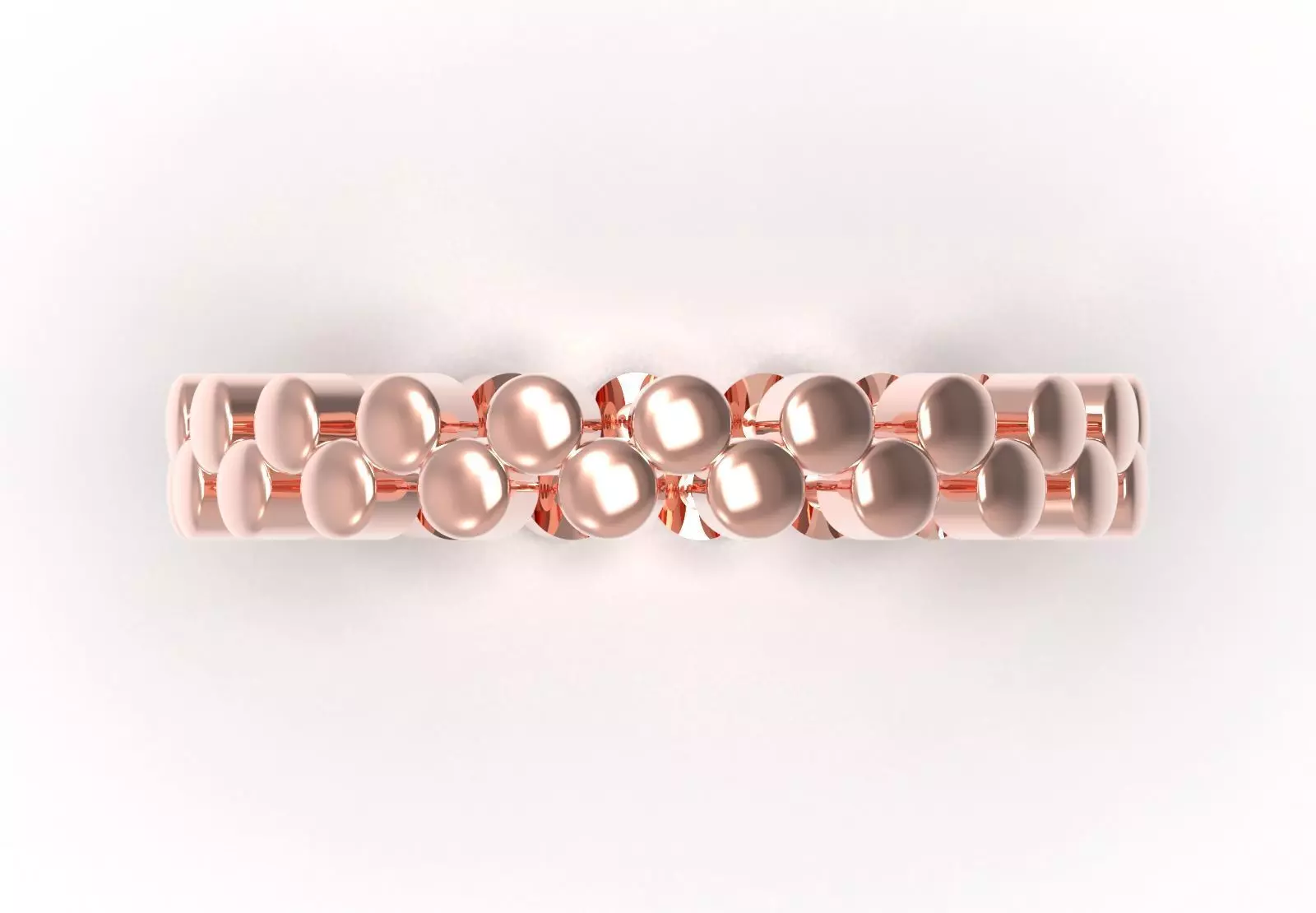 Rose Gold stl Ring with Bubble Design Model gr0135 3D print model_3