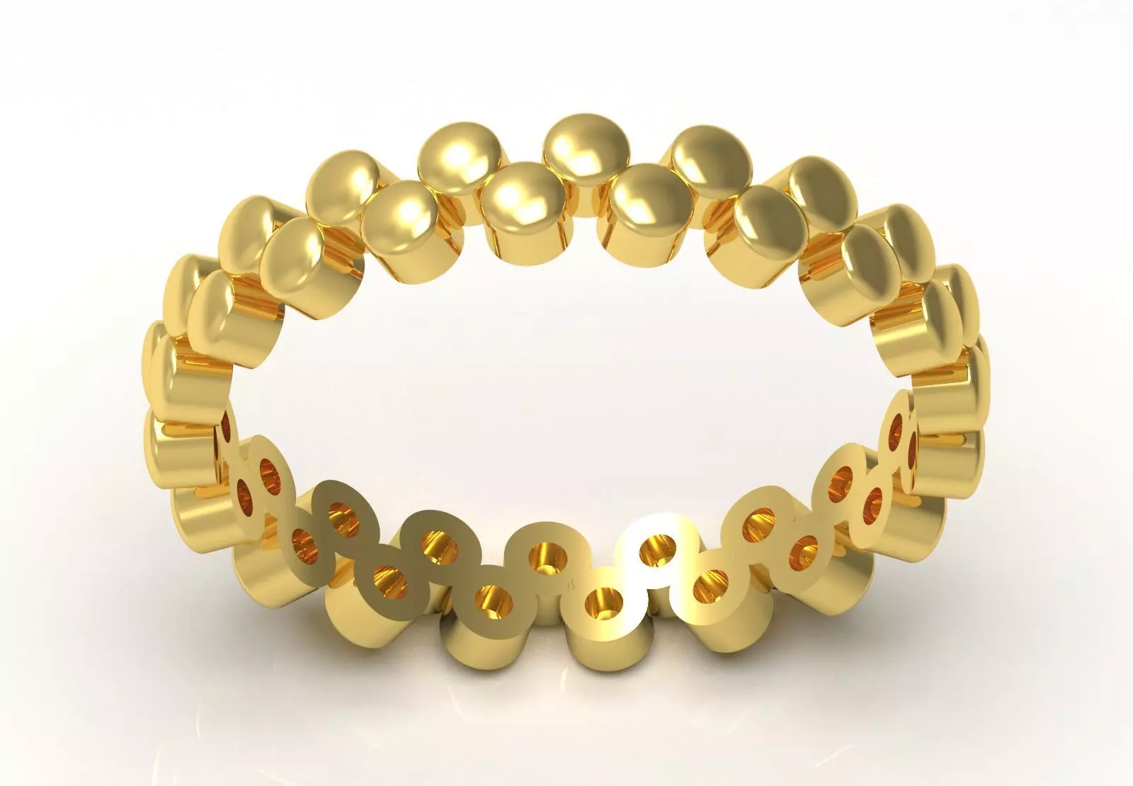 Rose Gold stl Ring with Bubble Design Model gr0135 3D print model_11