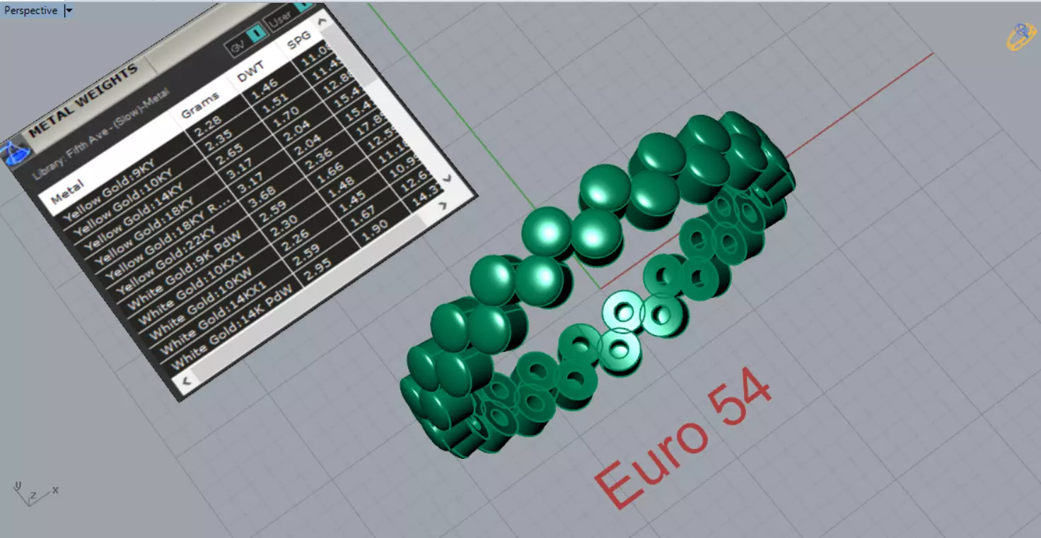 Rose Gold stl Ring with Bubble Design Model gr0135 3D print model_6