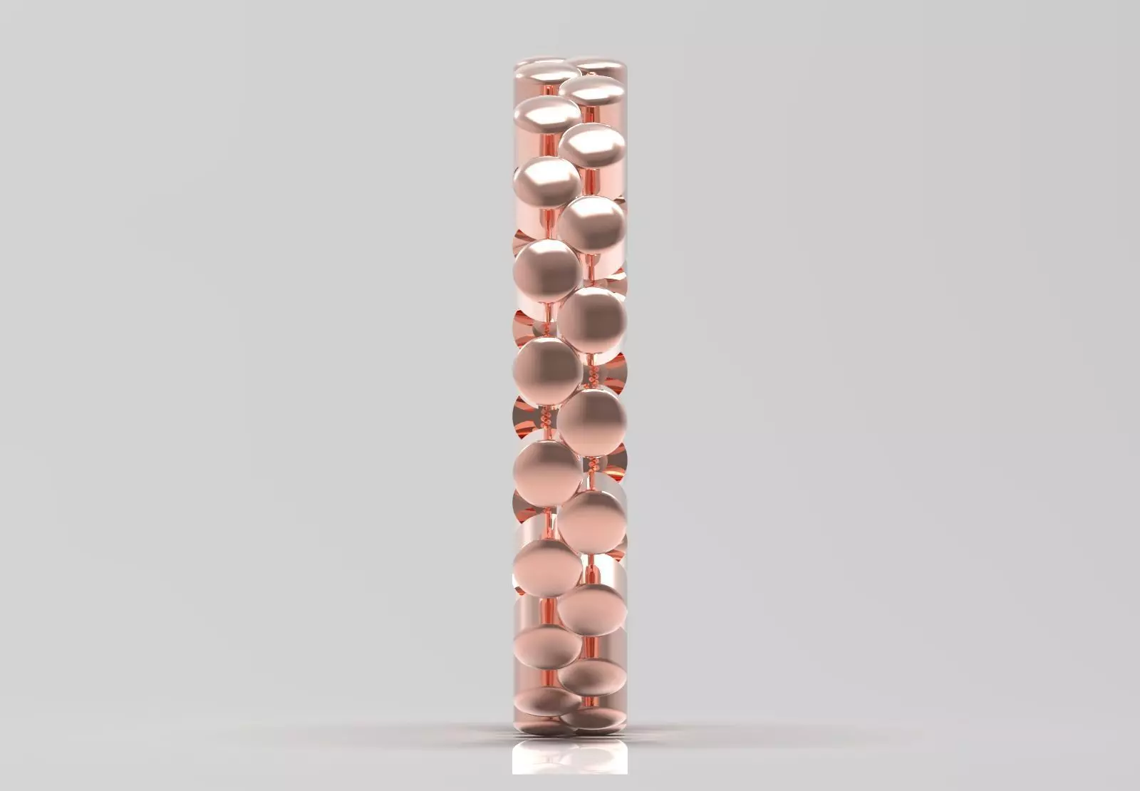 Rose Gold stl Ring with Bubble Design Model gr0135 3D print model_2