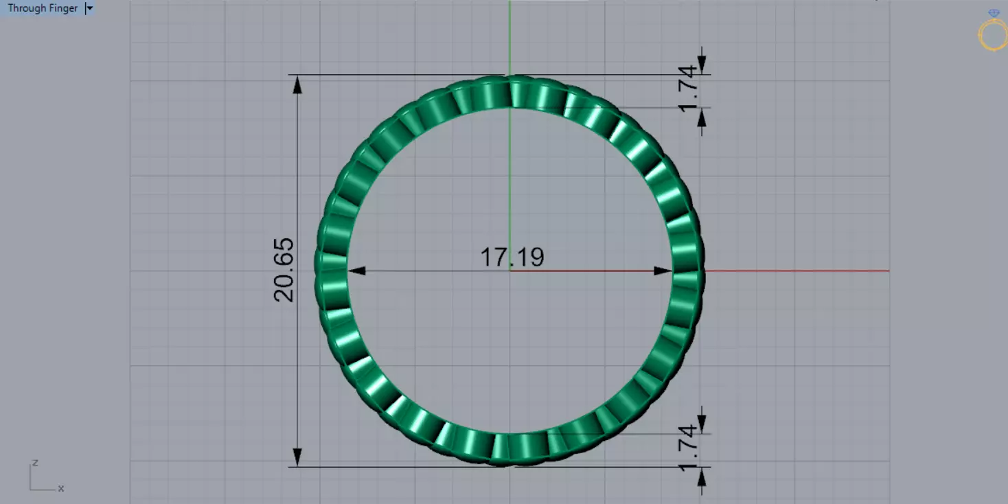 Rose Gold stl Ring with Bubble Design Model gr0135 3D print model_9