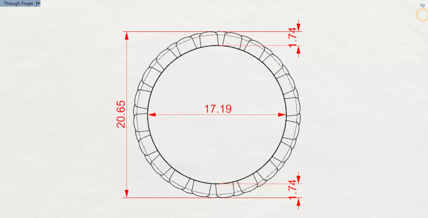Rose Gold stl Ring with Bubble Design Model gr0135 3D print model_24