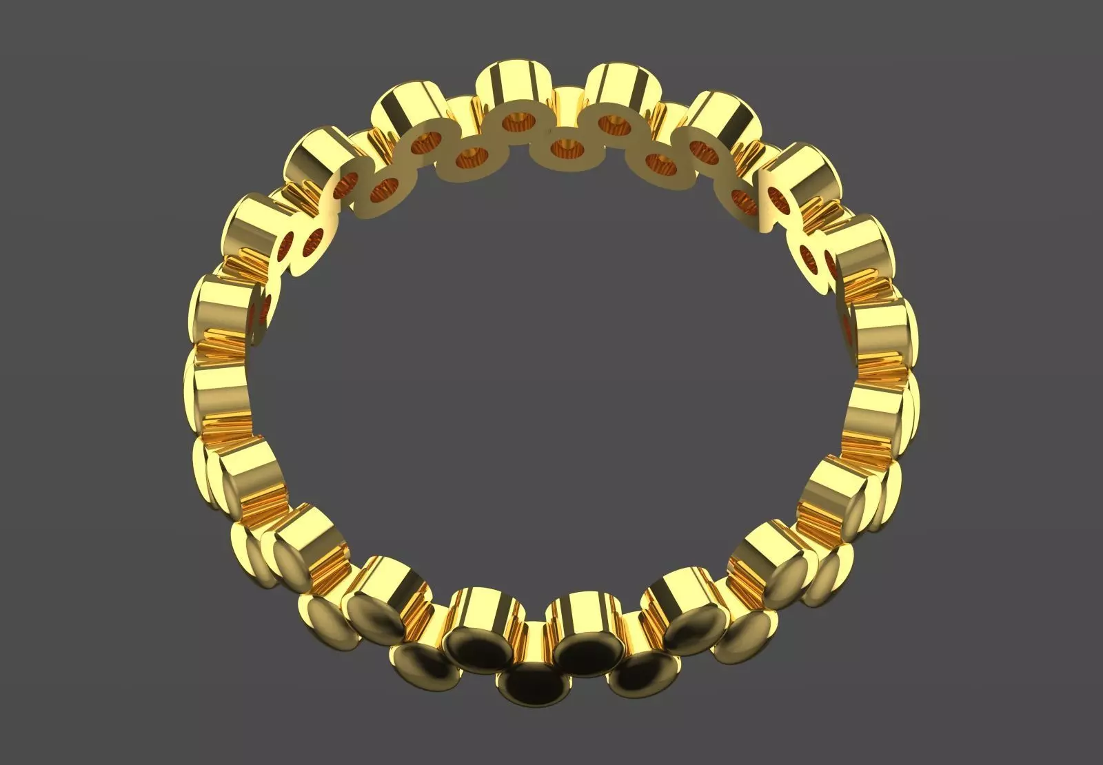 Rose Gold stl Ring with Bubble Design Model gr0135 3D print model_17