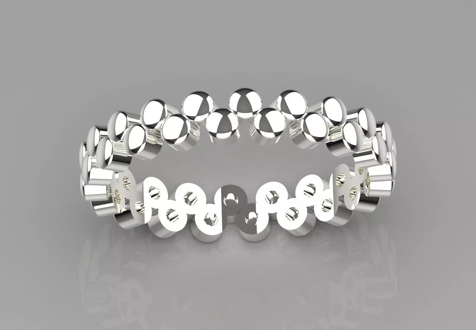 Rose Gold stl Ring with Bubble Design Model gr0135 3D print model_15