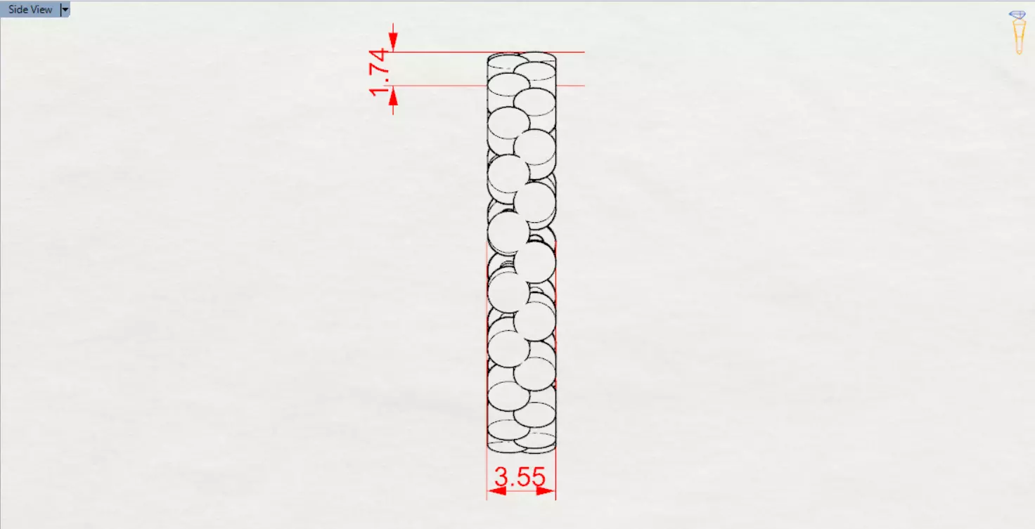 Rose Gold stl Ring with Bubble Design Model gr0135 3D print model_25