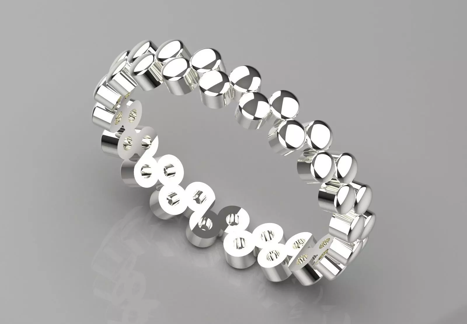 Rose Gold stl Ring with Bubble Design Model gr0135 3D print model_13