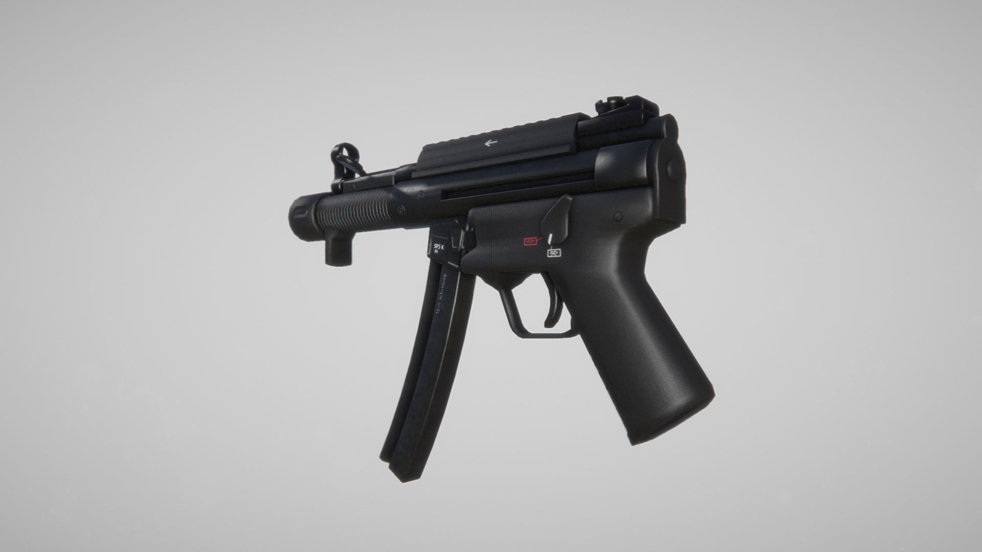 SP5K semi-automatic 9 mm gun Free low-poly 3D model_2