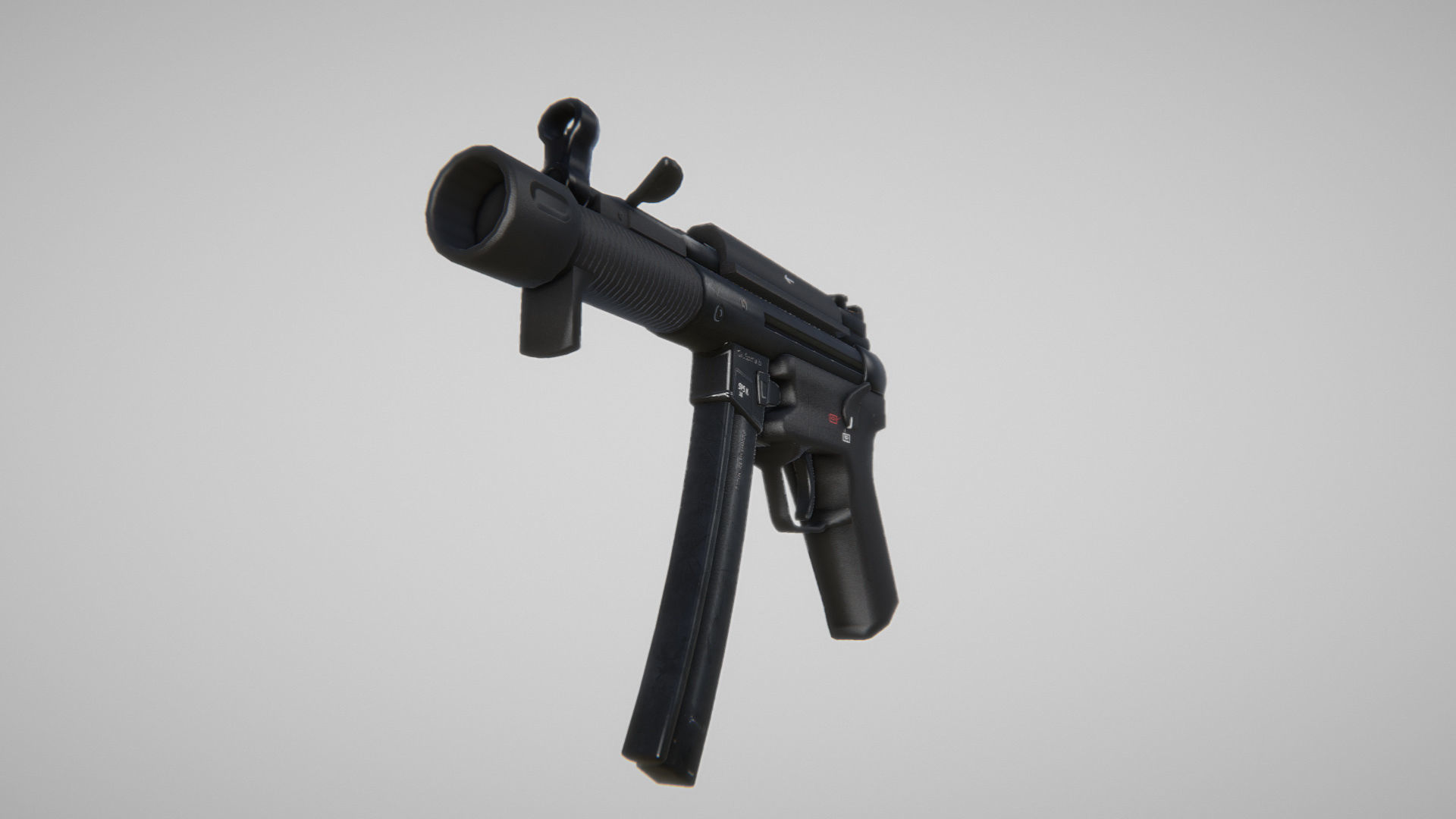 SP5K semi-automatic 9 mm gun Free low-poly 3D model_3
