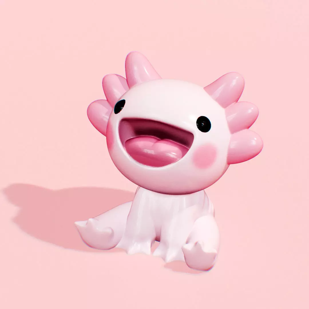 Baby Axolotl 3D print model