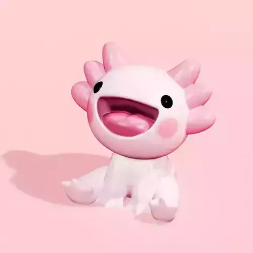 Baby Axolotl 3D print model
