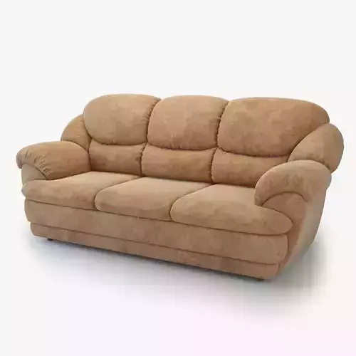 Detailed and Realistic Suede Sofa - Osvald 3D model