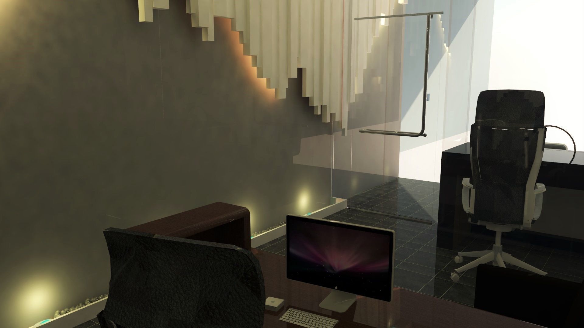 office for currency changing 3D model_4