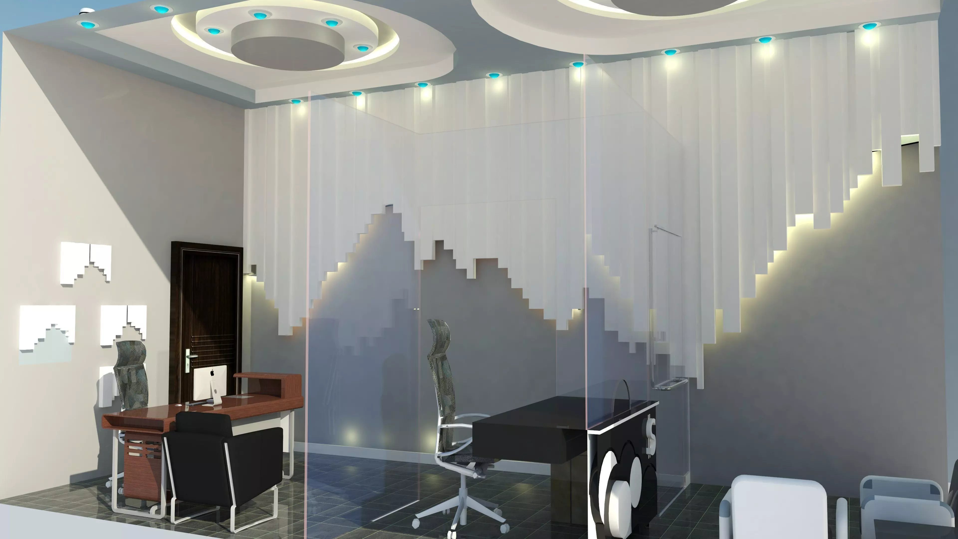 office for currency changing 3D model_0