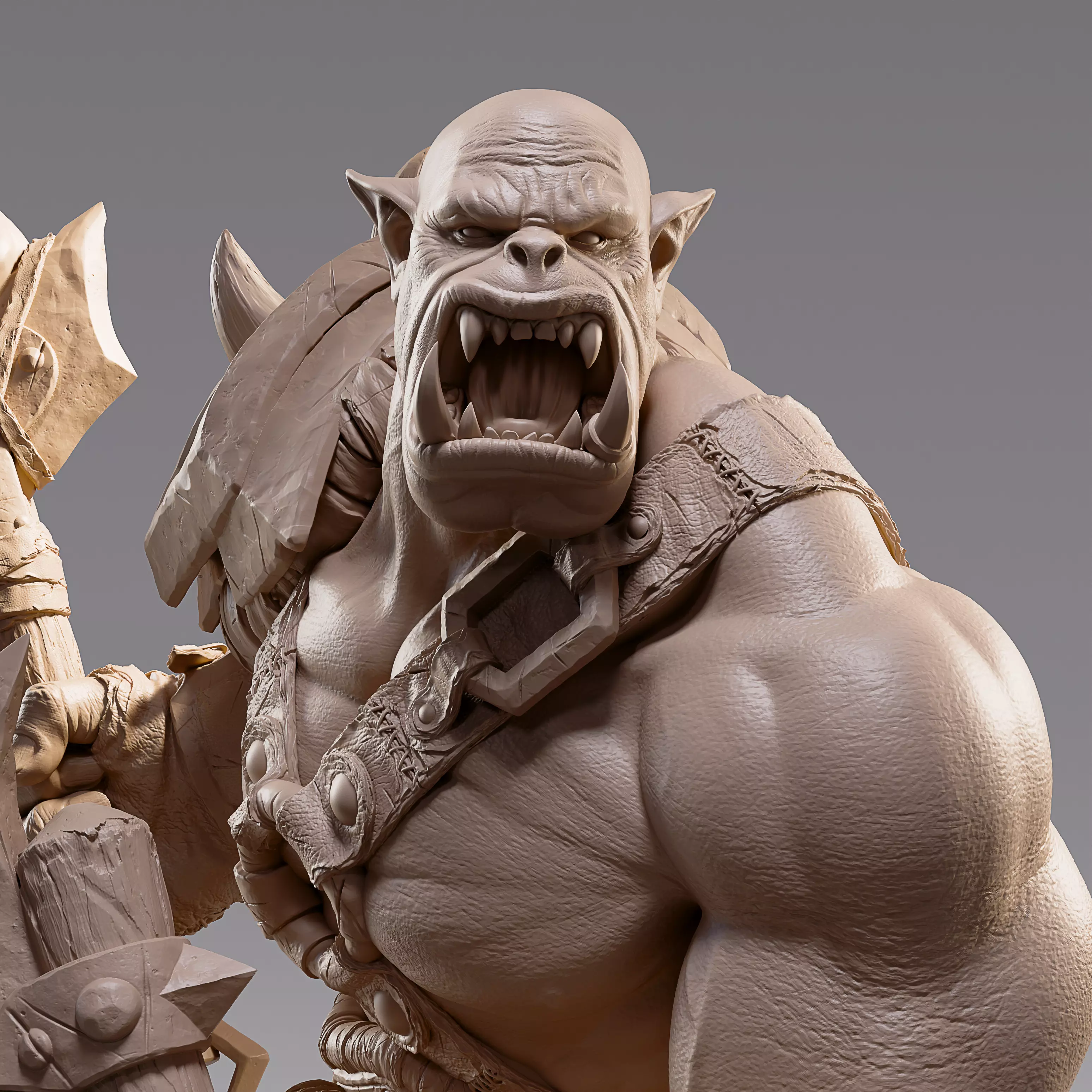 Orc Warrior Figurine 3D print model_8