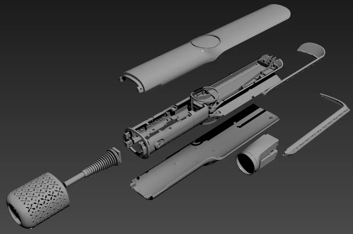 Air Straightener 3D model_2