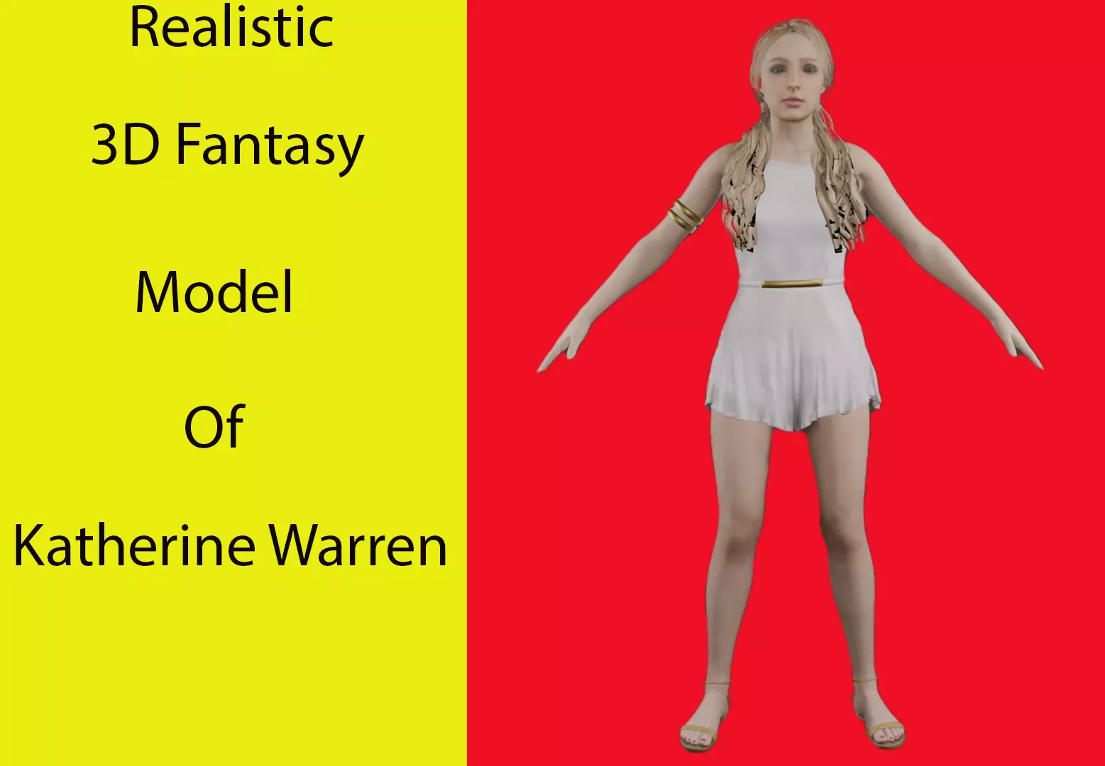 Katherine Warren Low-poly 3D model
