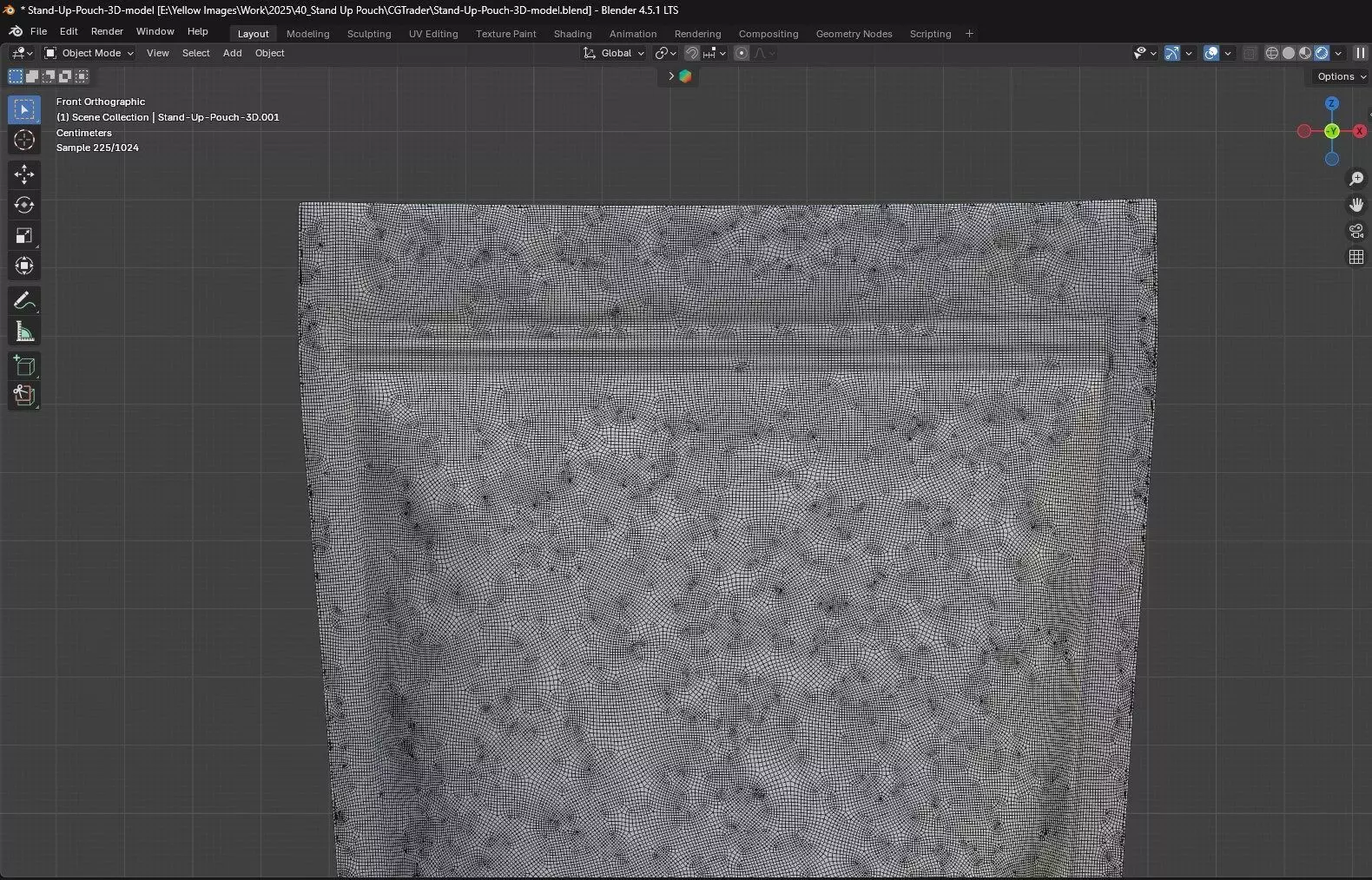 Stand-up Pouch Mockup 3D Model 3D model_2