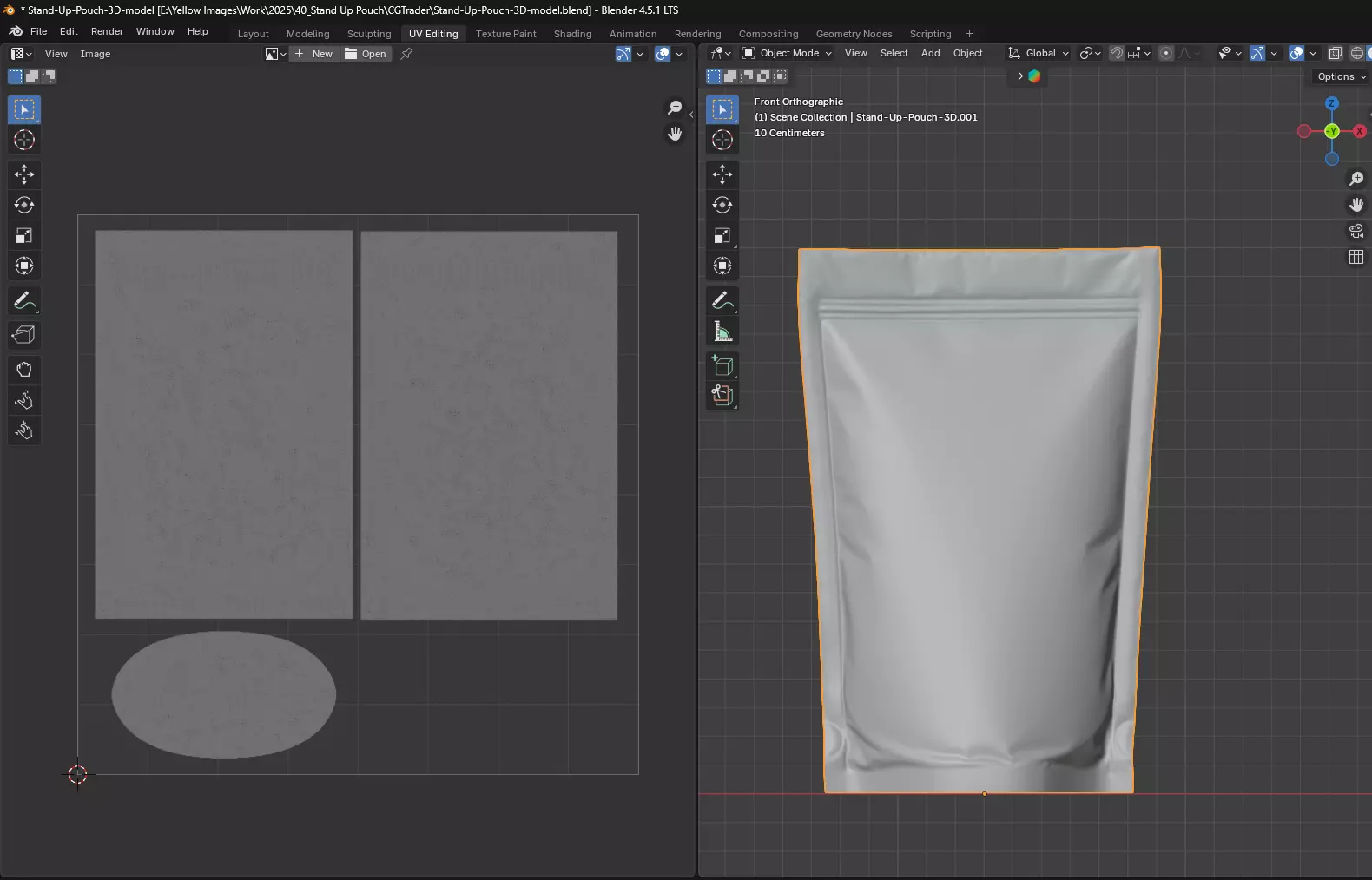 Stand-up Pouch Mockup 3D Model 3D model_4