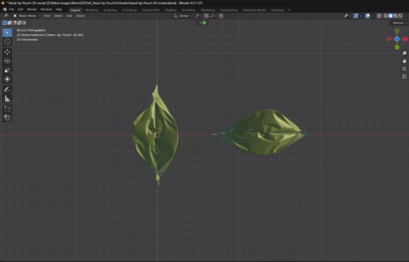 Stand-up Pouch Mockup 3D Model 3D model_8