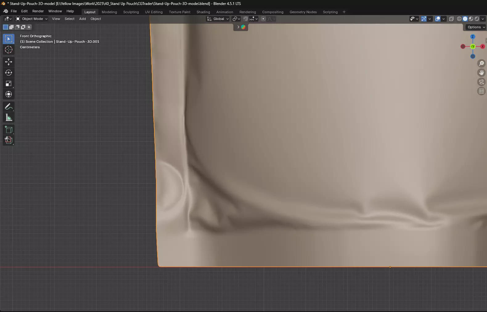 Stand-up Pouch Mockup 3D Model 3D model_7