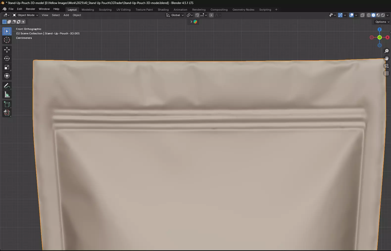 Stand-up Pouch Mockup 3D Model 3D model_6