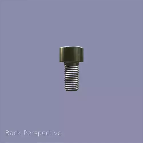 Steel Stained M6 Bolt Allen Cap with PBR 4K Textures 3D model 3
