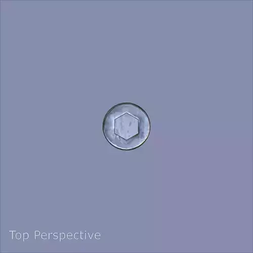 Steel Stained M6 Bolt Allen Cap with PBR 4K Textures 3D model 7