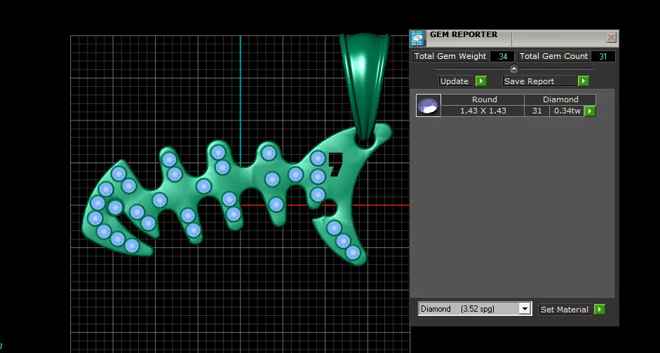 fishbone pendant 3D printable model 3D print model_5