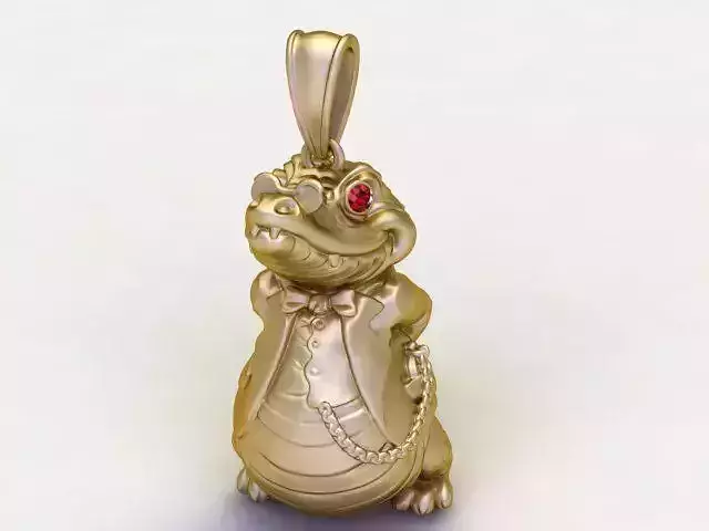  Crocodiles Pendant 3D Printable Model