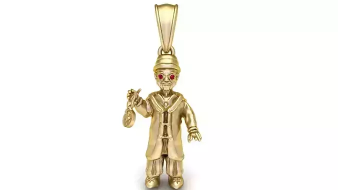 gold character pendant  3D printable model 