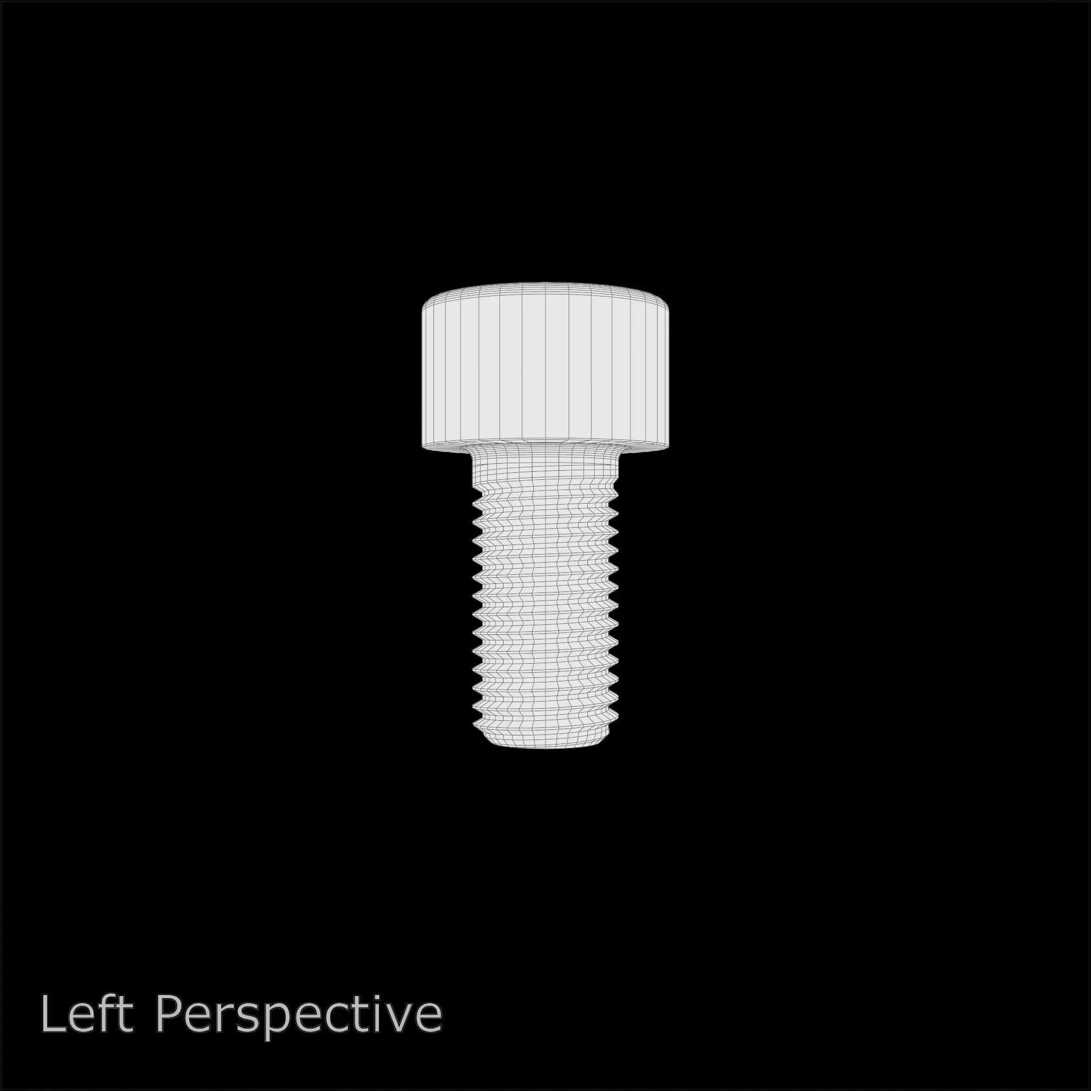 Steel Stained M8 Bolt Allen Cap with PBR 4K Textures 3D model_10