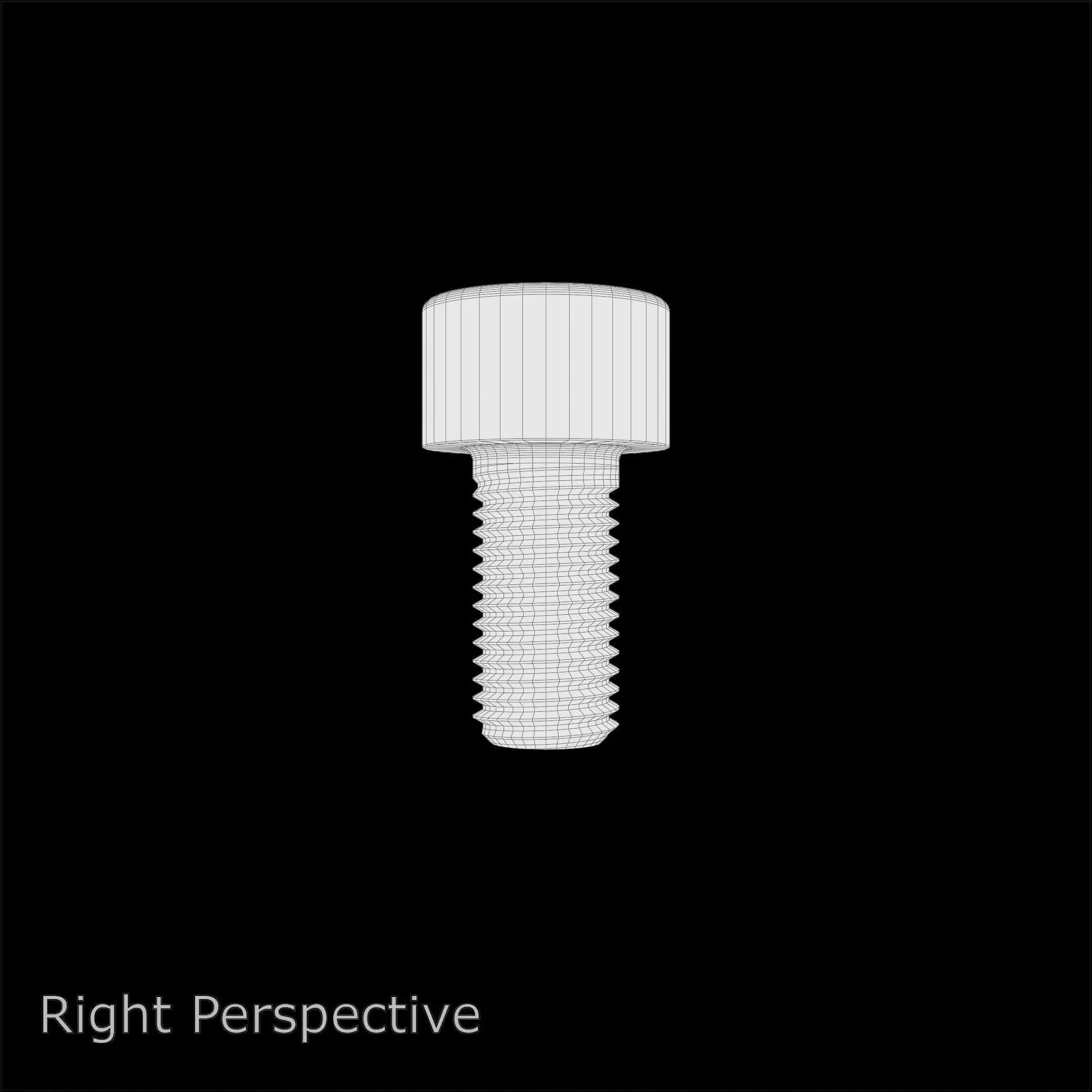 Steel Stained M8 Bolt Allen Cap with PBR 4K Textures 3D model_11