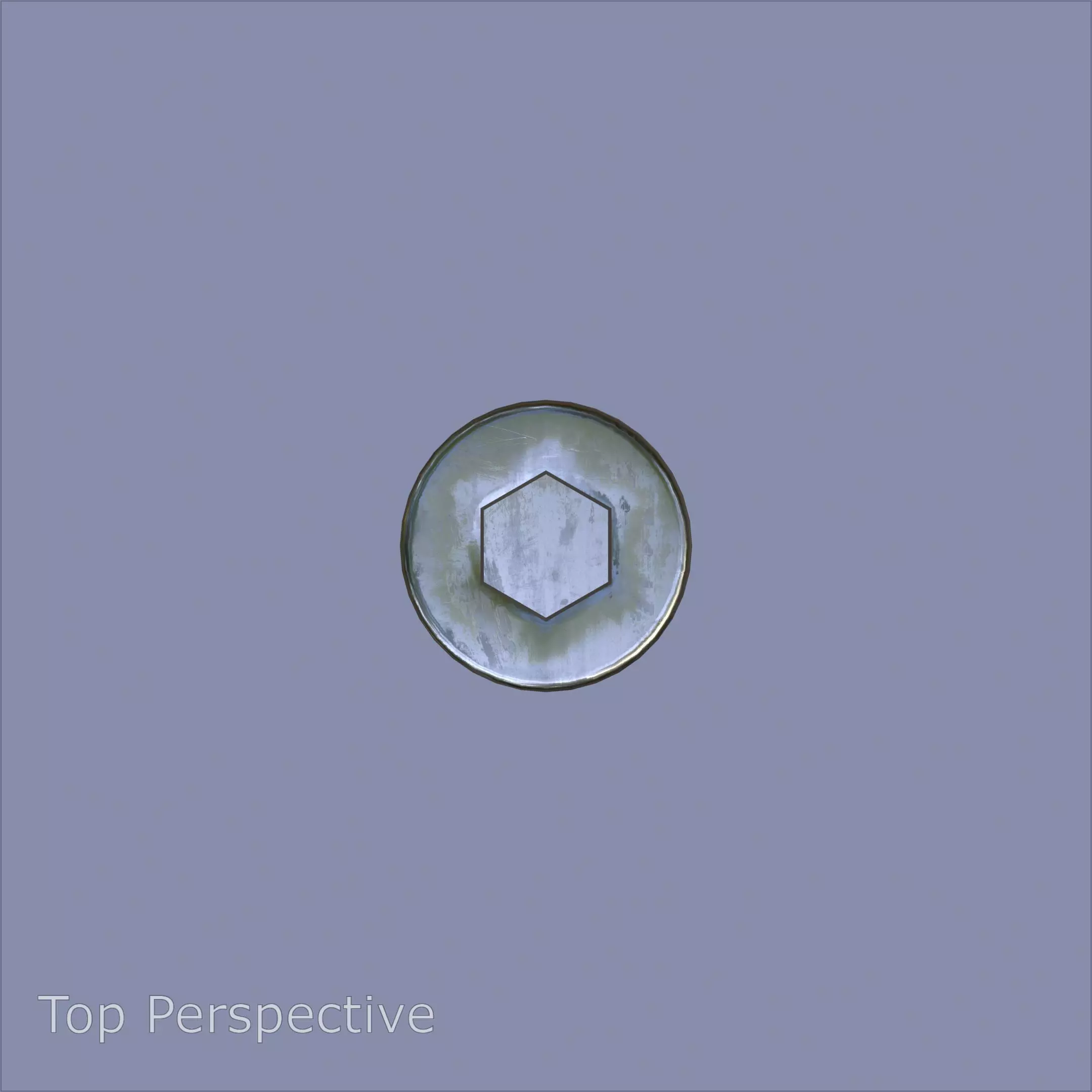 Steel Stained M8 Bolt Allen Cap with PBR 4K Textures 3D model_6