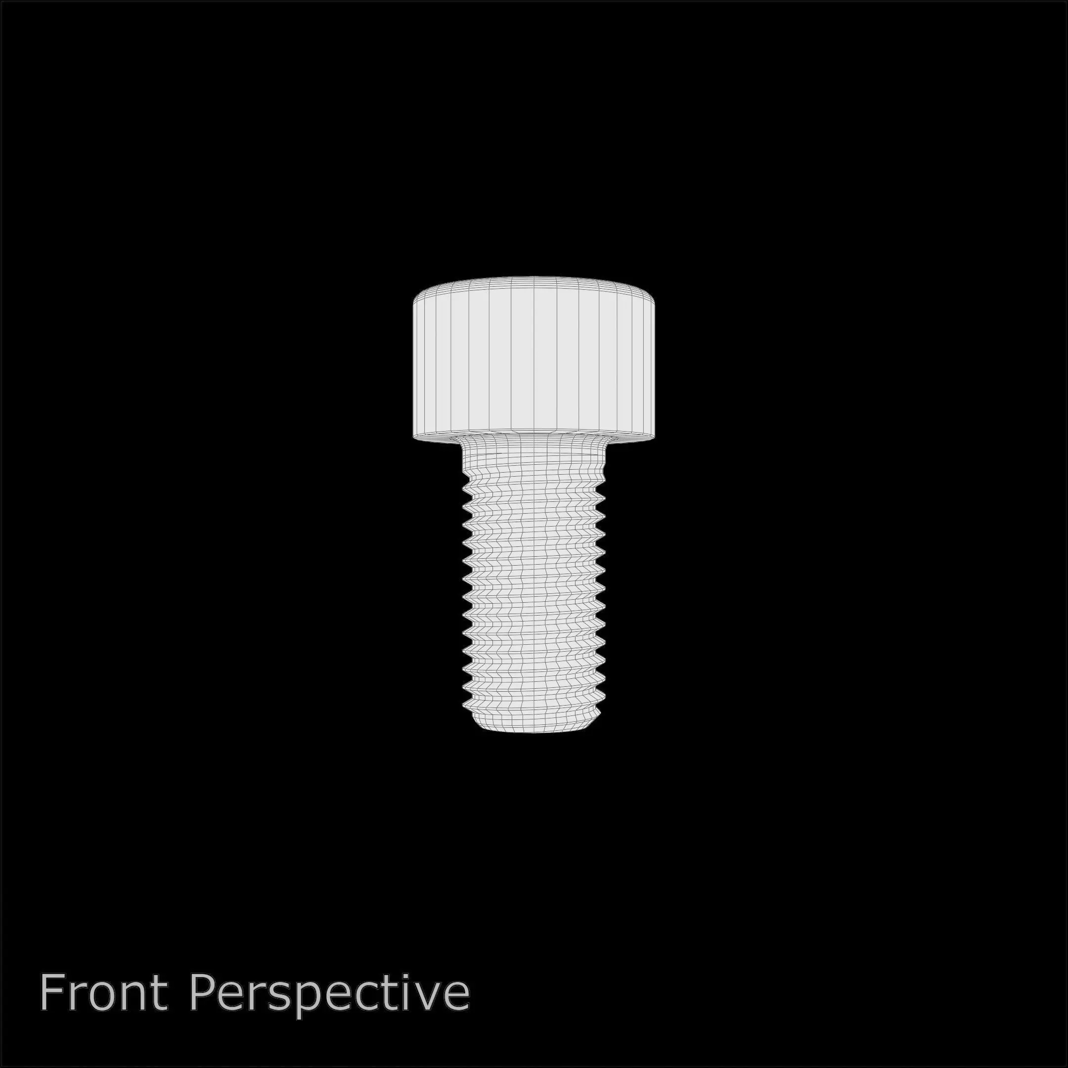 Steel Stained M8 Bolt Allen Cap with PBR 4K Textures 3D model_8