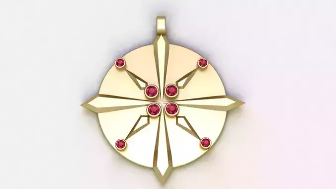 ROUND GOLD PENDANT 