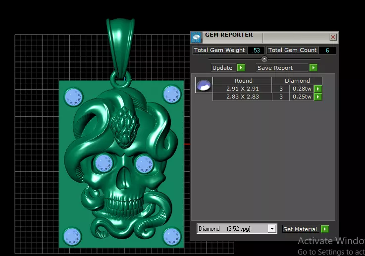 SKULL FACES PENDANT 3D print model_5