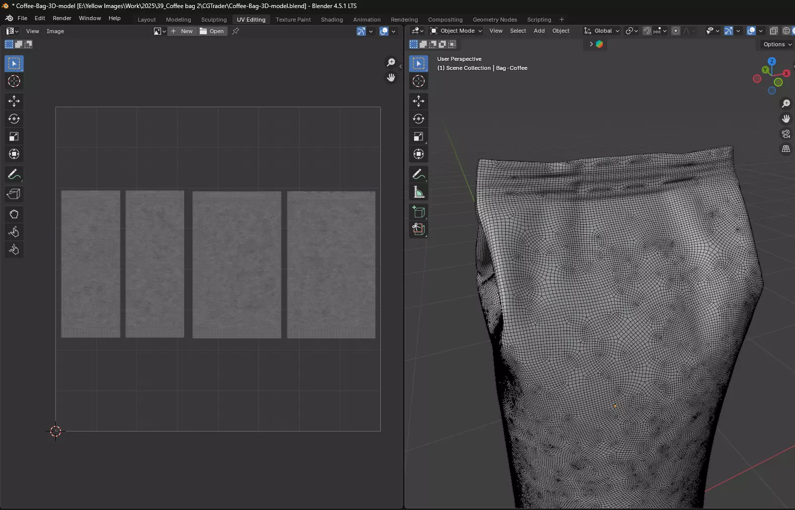 Coffee Bag Mockup 3D Model 3D model_8