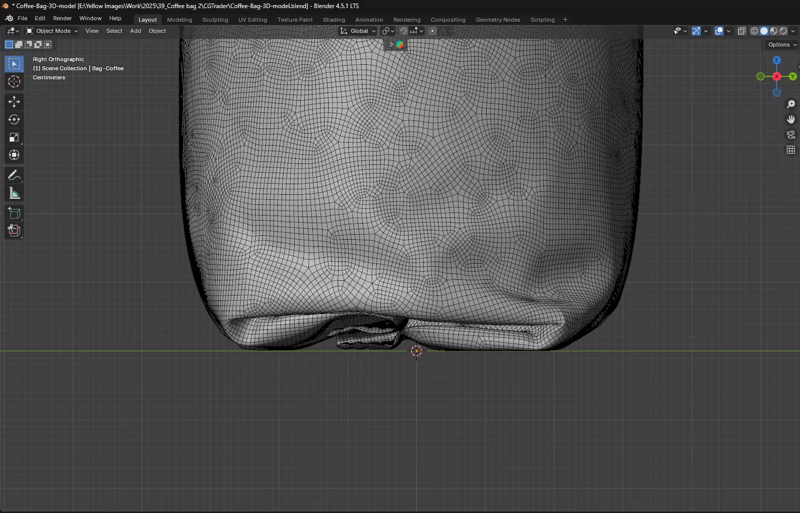 Coffee Bag Mockup 3D Model 3D model_2