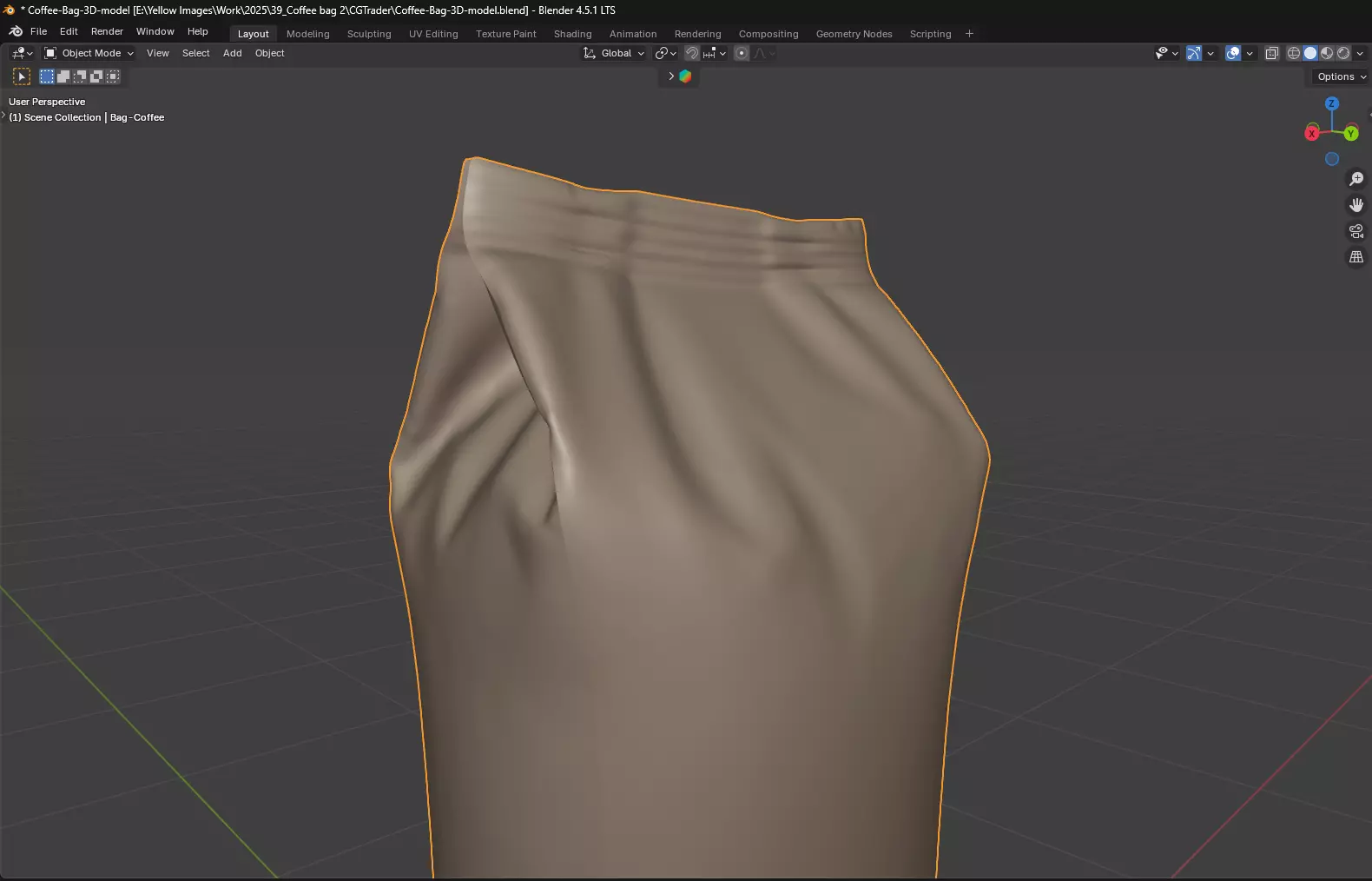 Coffee Bag Mockup 3D Model 3D model_4